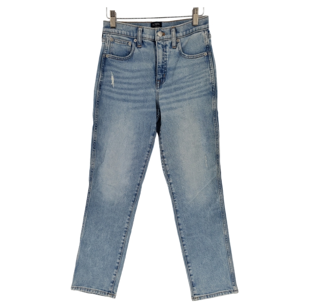 J. Crew High Rise Classic Vintage Jean Size 24 Style BN181 Light Distres…